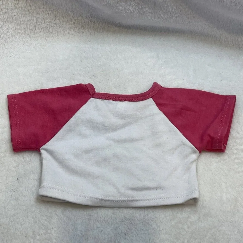 Build A Bear Happy Birthday‎ Shirt Pink Sleeves Cupcake